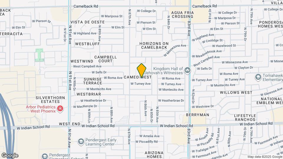 8609 W Roma Ave Mapa y Detalles de la Ubicación