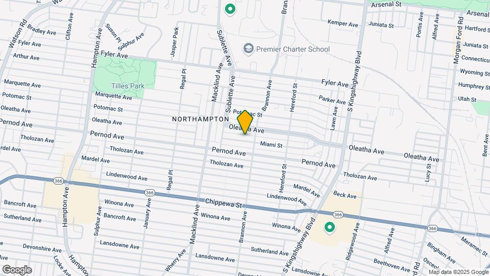 5221 Miami St, Unit 1st Fl Map and Location Details