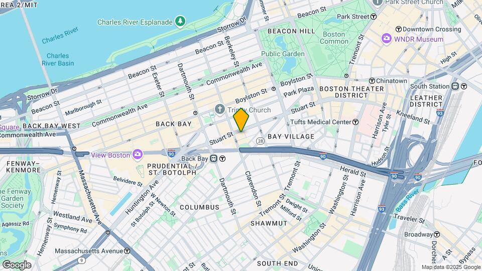 One Back Bay Mapa y Detalles de la Ubicación