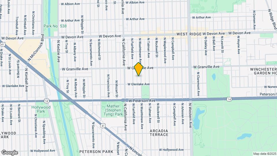 6120 N Washtenaw Ave Map and Location Details