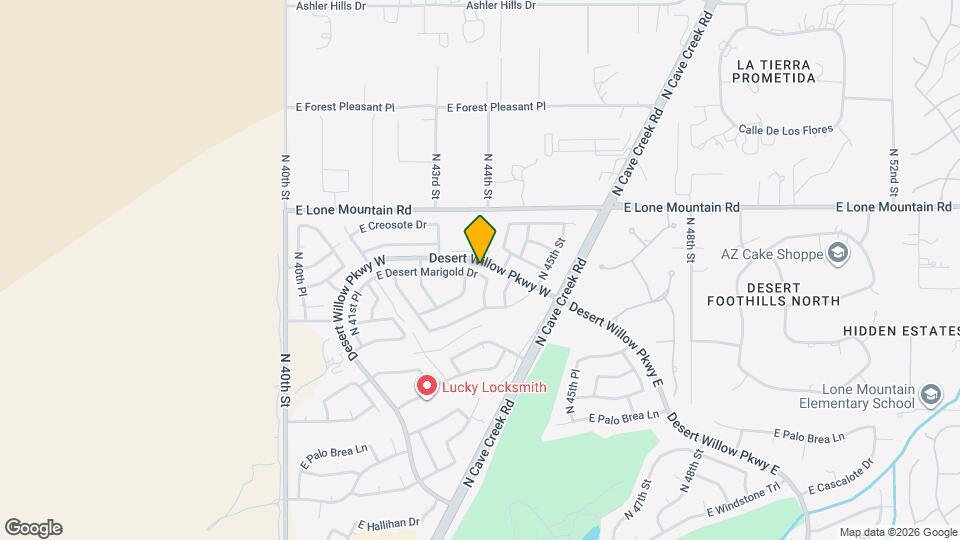 4338 E Desert Marigold Dr Map and Location Details