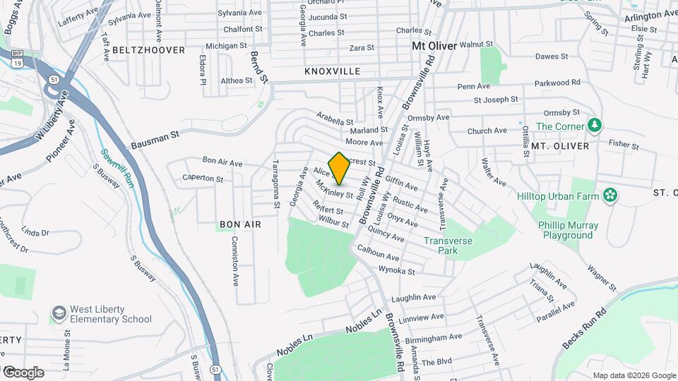 235 McKinley St Map and Location Details