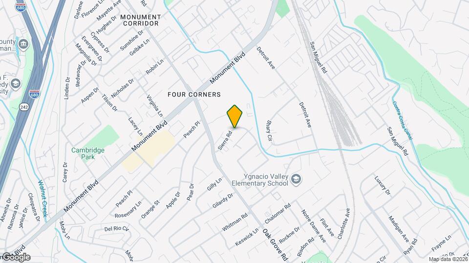 2040 Sierra Rd Map and Location Details