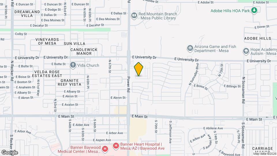 6847 E Boise St Map and Location Details