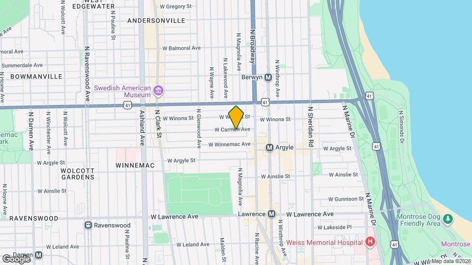 1241 W Carmen Ave, Unit 3e Map and Location Details