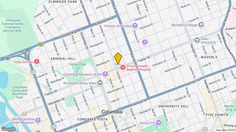 1301 Taylor St Map and Location Details