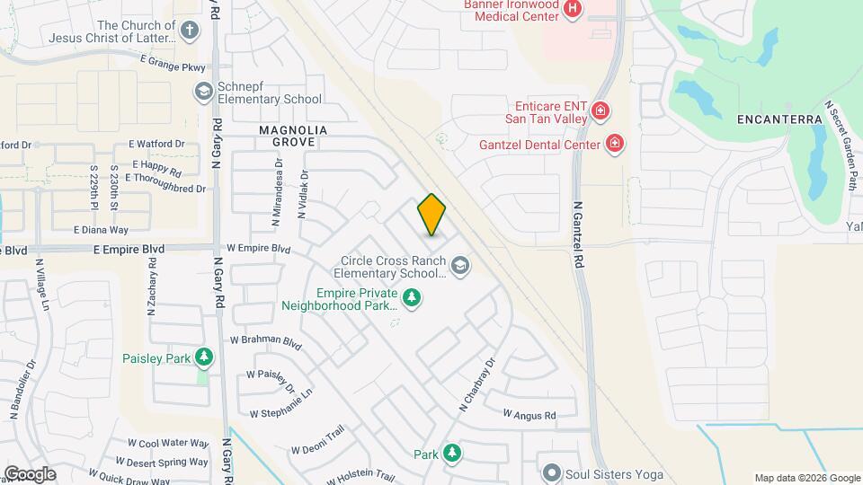 598 W Belmont Red Trail Mapa y Detalles de la Ubicación