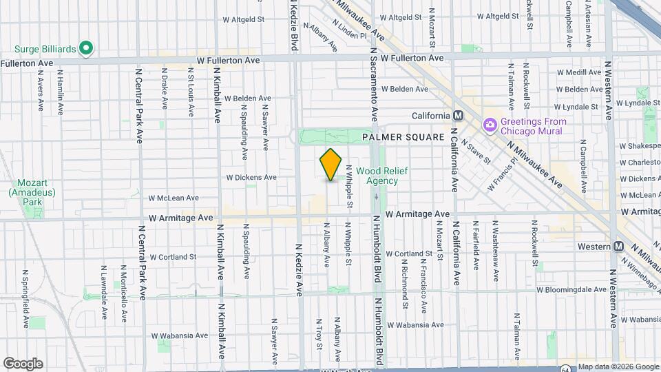 2045 N Albany Ave Map and Location Details