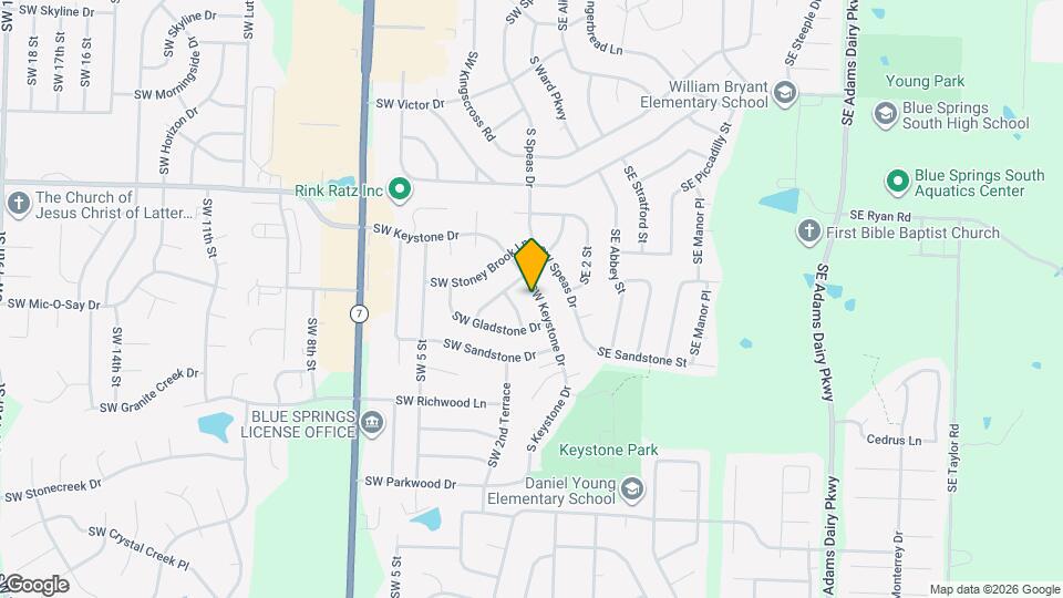 1909 SW Keystone Dr Map and Location Details