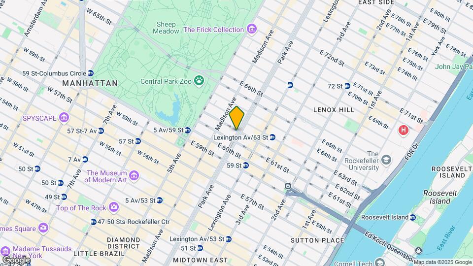 Park Avenue Manhattan Map and Location Details