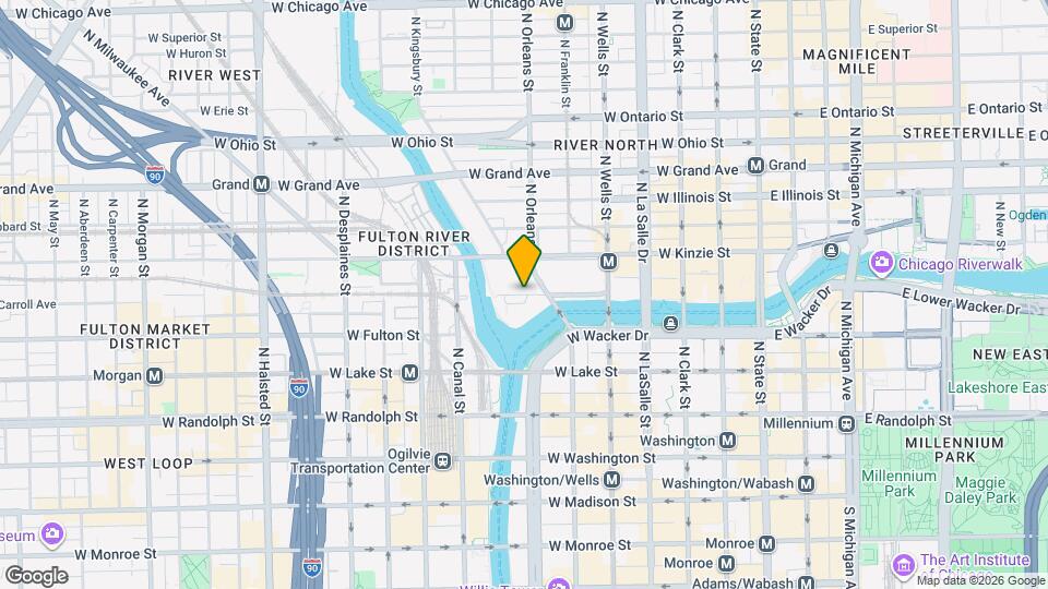 411 W Wolf Point Plaza Mapa y Detalles de la Ubicación