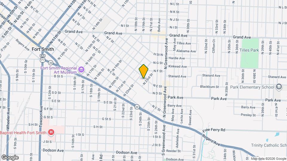 419 N 23rd St Map and Location Details