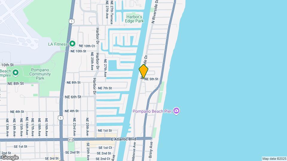 424 N Riverside Dr-Unit -206 Map and Location Details