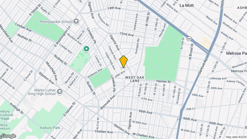 6905 Forrest Ave Map and Location Details
