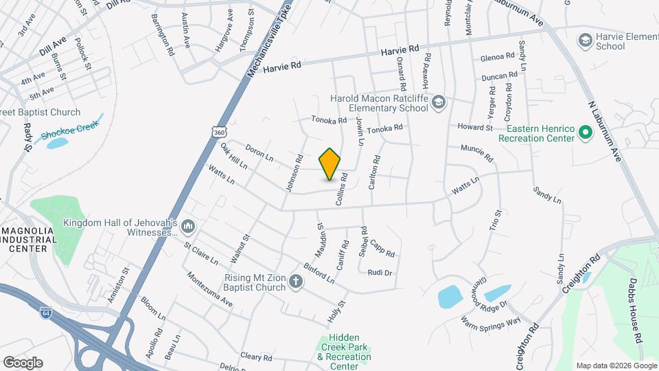 1922 Oak Hill Ln Map and Location Details