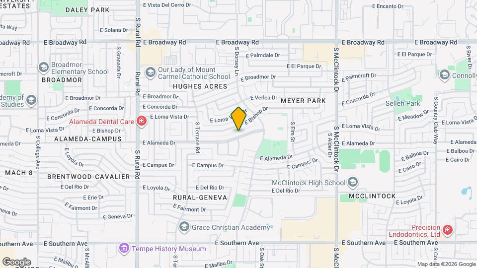 1218 E Alameda Dr Map and Location Details