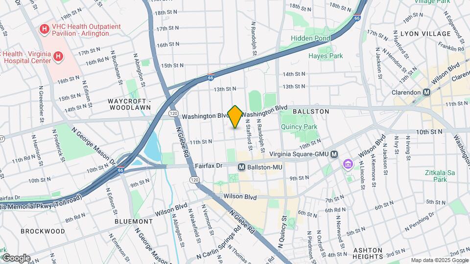 1119 N Stuart St Map and Location Details