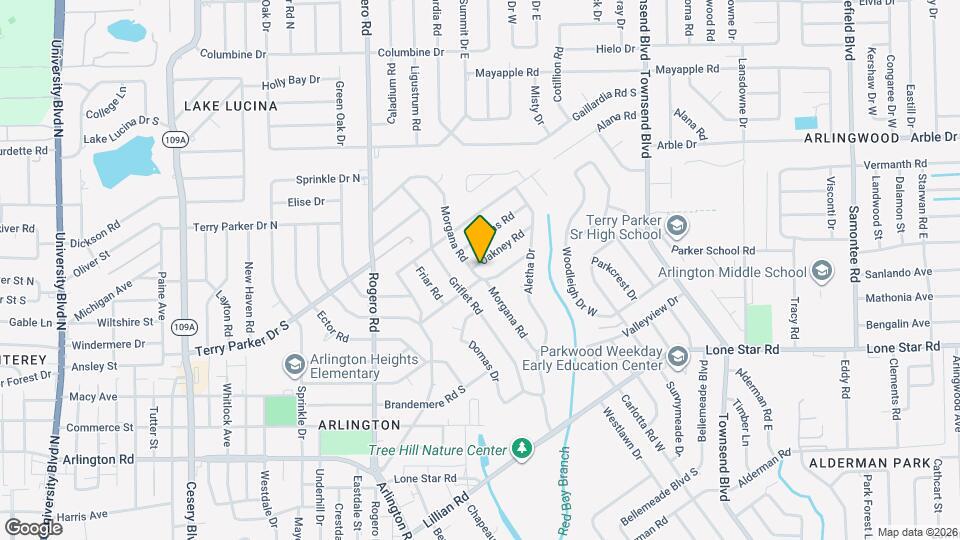 1609 Morgana Rd Map and Location Details