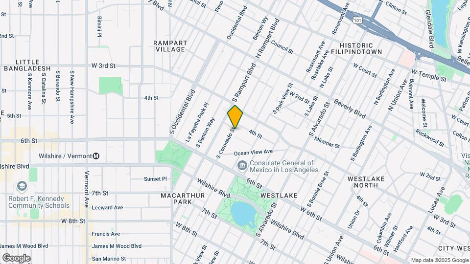 422 S Coronado St Map and Location Details
