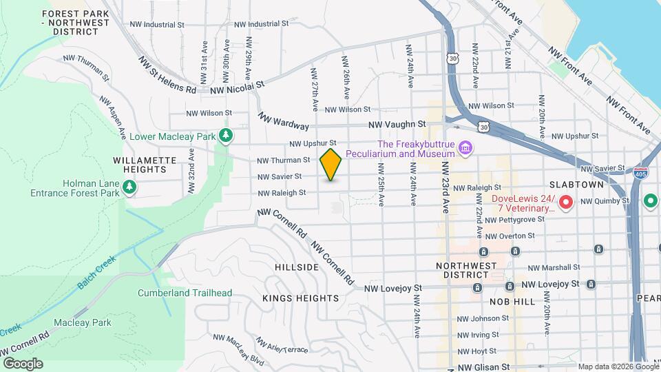 2653 NW Raleigh St Mapa y Detalles de la Ubicación