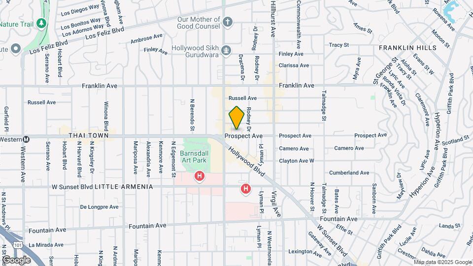 4627 Prospect Ave Map and Location Details