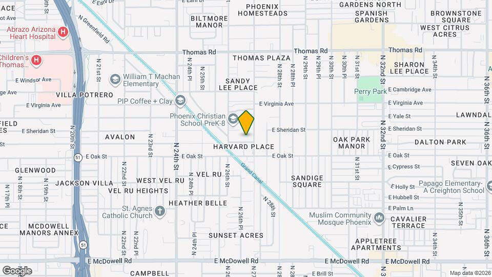 2642 E Harvard St Map and Location Details