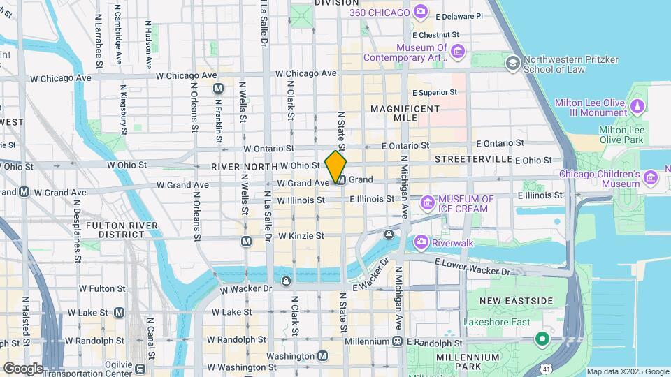 11 W Grand Ave Map and Location Details