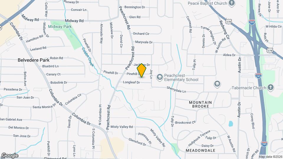 3460 Longleaf Dr Map and Location Details