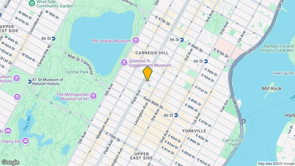 109 E 88th St Map and Location Details