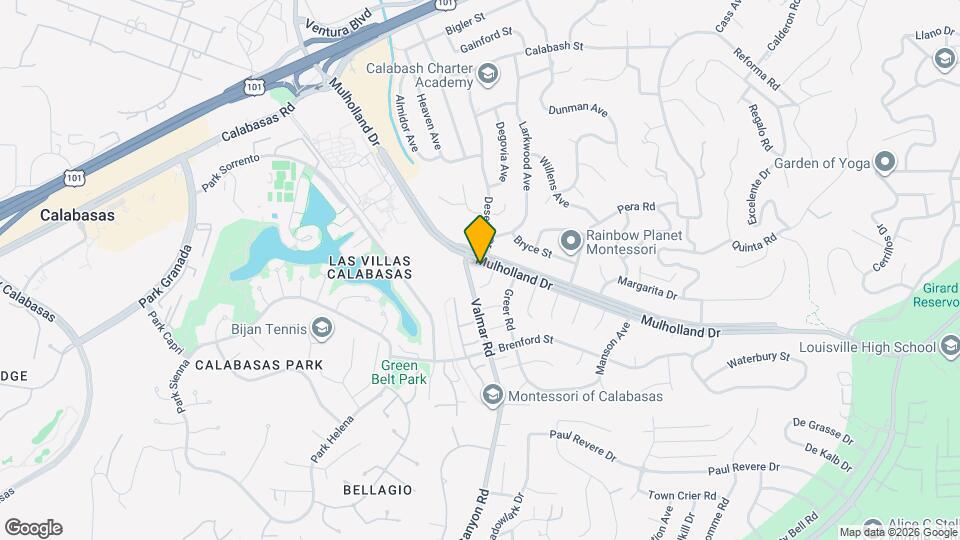 23110 Mulholland Dr Mapa y Detalles de la Ubicación