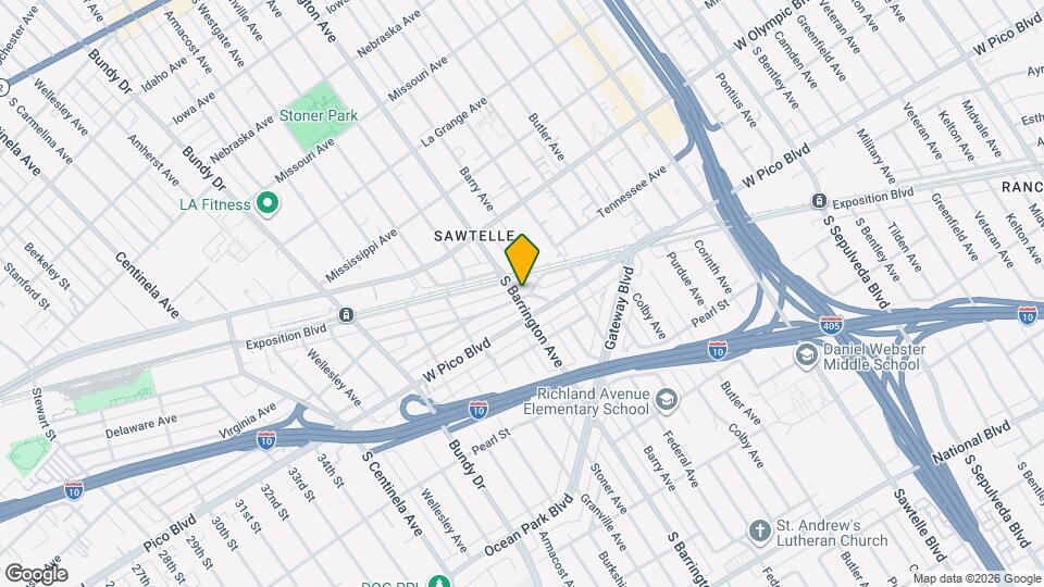 2280 S Barrington Ave Map and Location Details