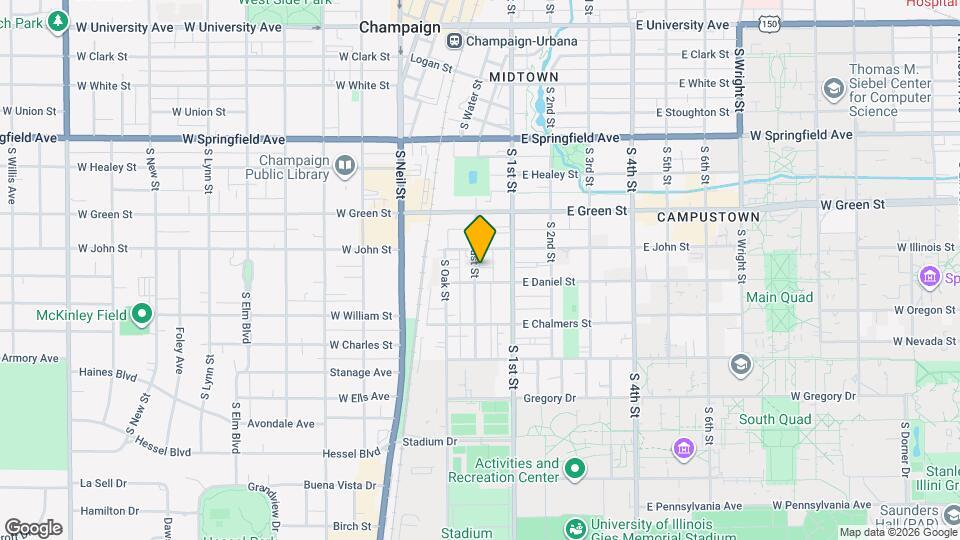 808 S Locust St Map and Location Details