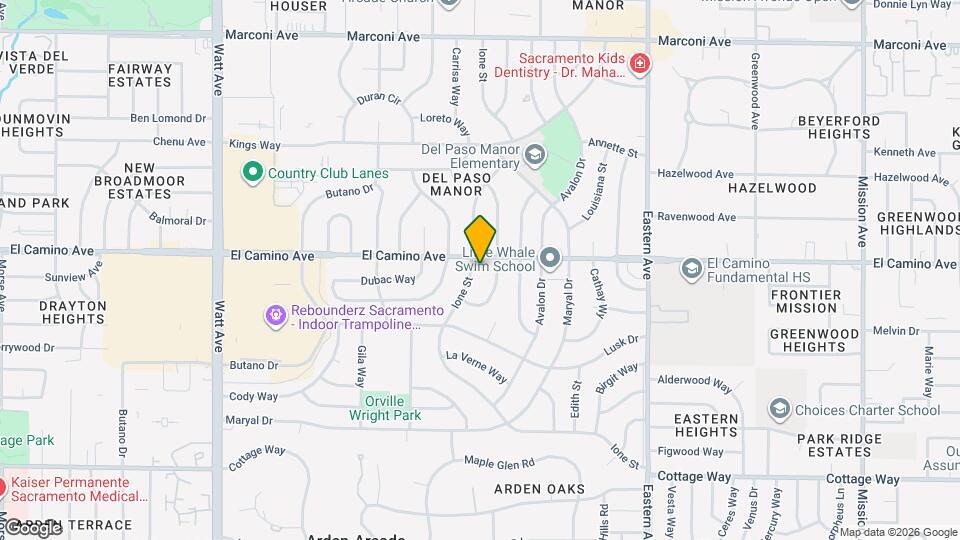 2450 Ione St Mapa y Detalles de la Ubicación