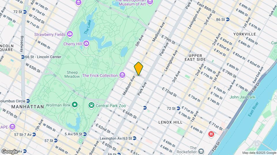 36 E 72nd St Mapa y Detalles de la Ubicación