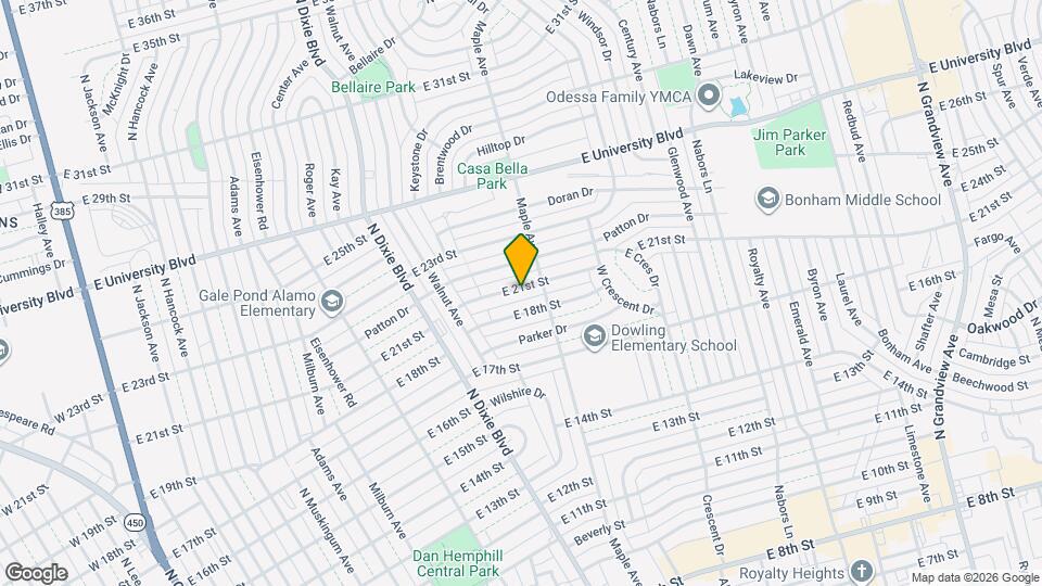 1402 E 21st St Map and Location Details