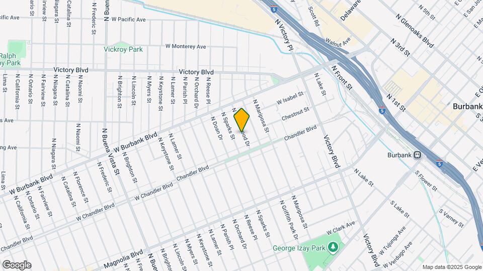 731 N Beachwood Dr Map and Location Details