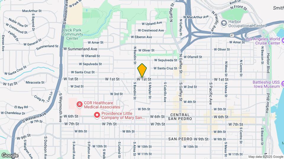 931 W 1st St Map and Location Details