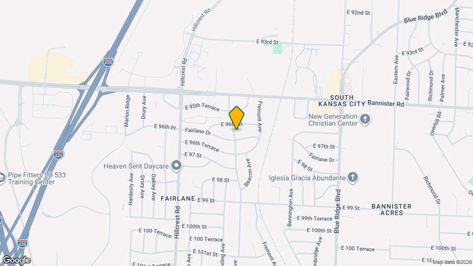 9605 Belmont Ave Mapa y Detalles de la Ubicación