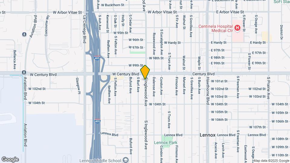 10101 S Inglewood Ave Map and Location Details