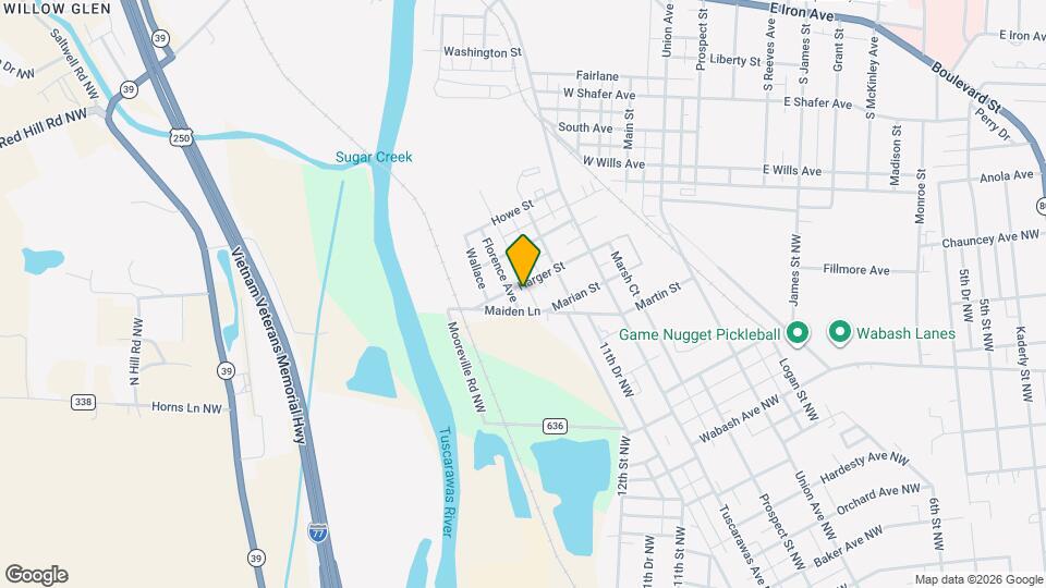 604 Harger St Map and Location Details