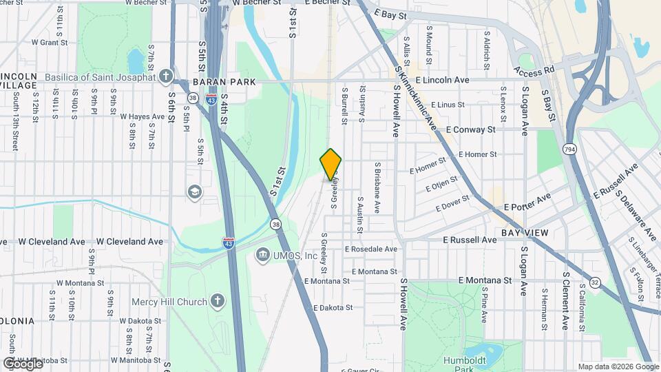 2545 S Greeley St, Unit Lower Mapa y Detalles de la Ubicación