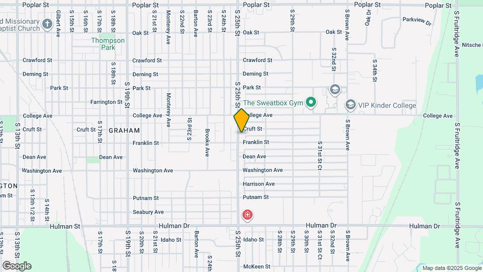 1212 S 25th St Map and Location Details