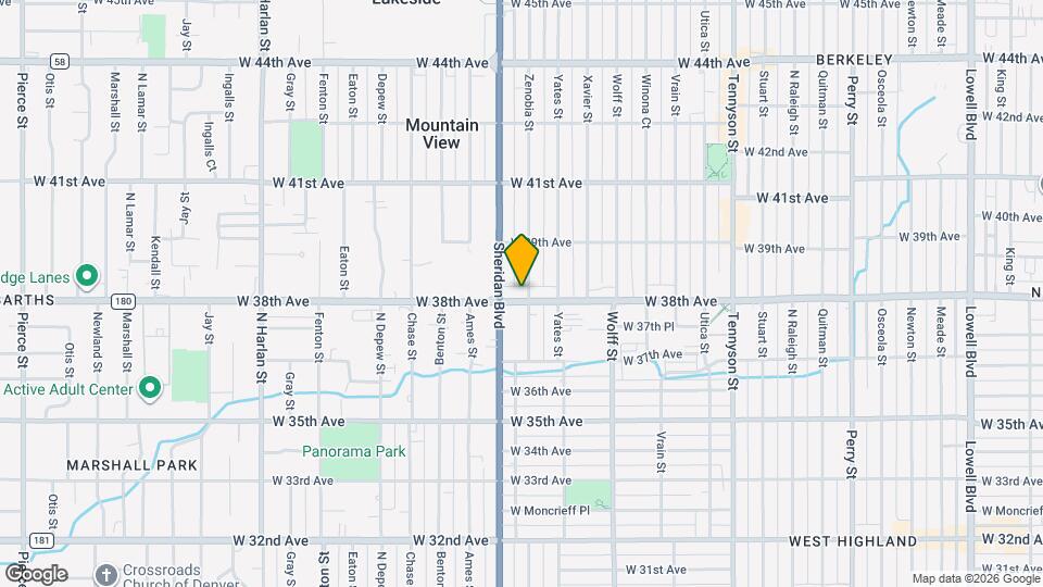 5109 W 38th Ave Map and Location Details