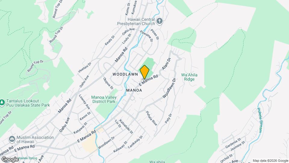 3419 E Manoa Rd Map and Location Details