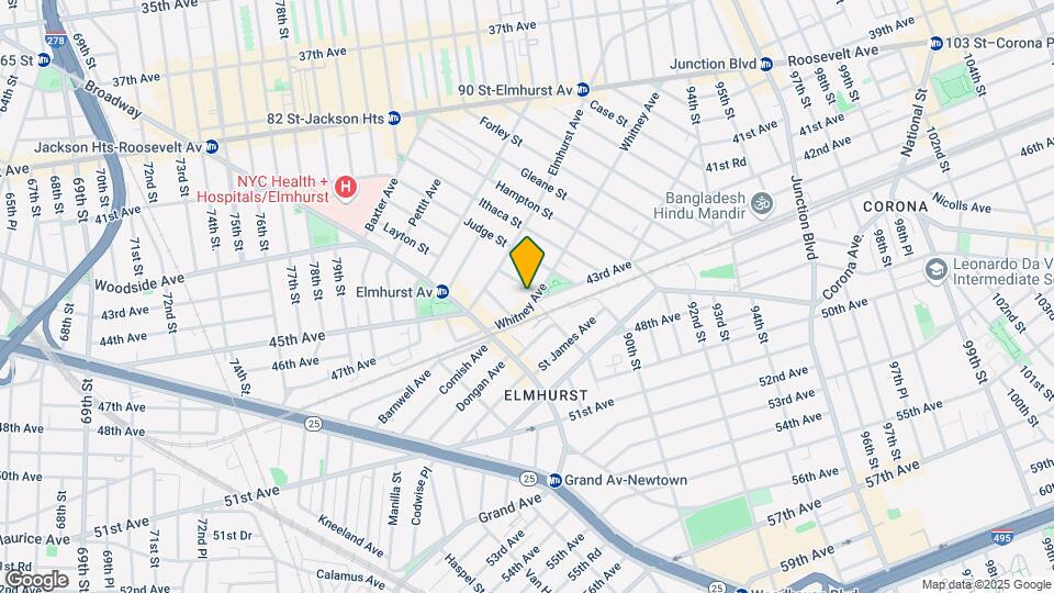 86-25 - 86-27 Whitney Ave Mapa y Detalles de la Ubicación