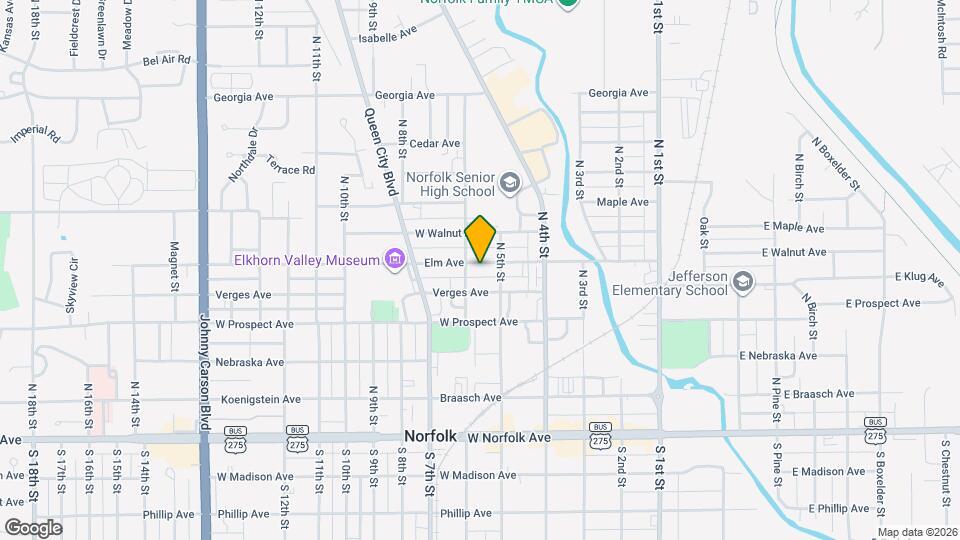 509 Elm Ave Map and Location Details