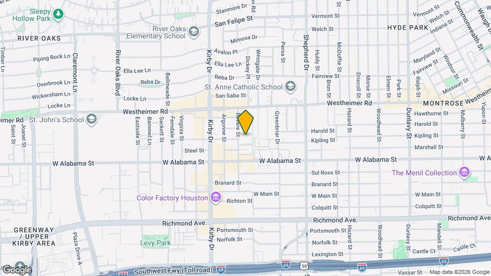 La Maison River Oaks Mapa y Detalles de la Ubicación