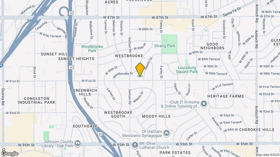 10106 W 91st St Map and Location Details