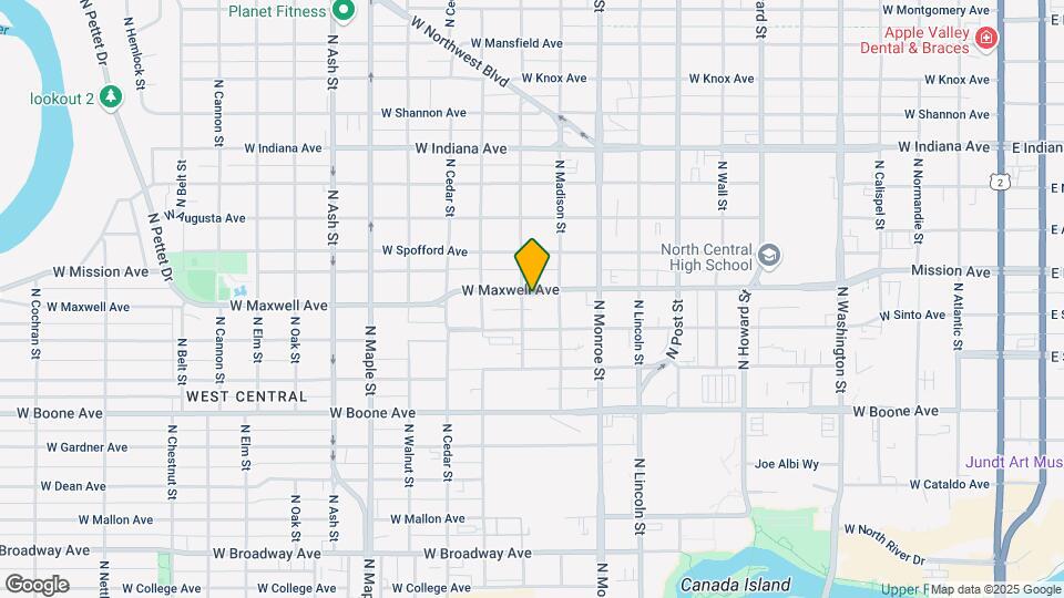 1123 W Maxwell Ave Map and Location Details