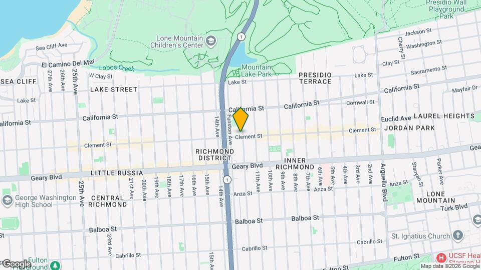 1120 Clement St Map and Location Details